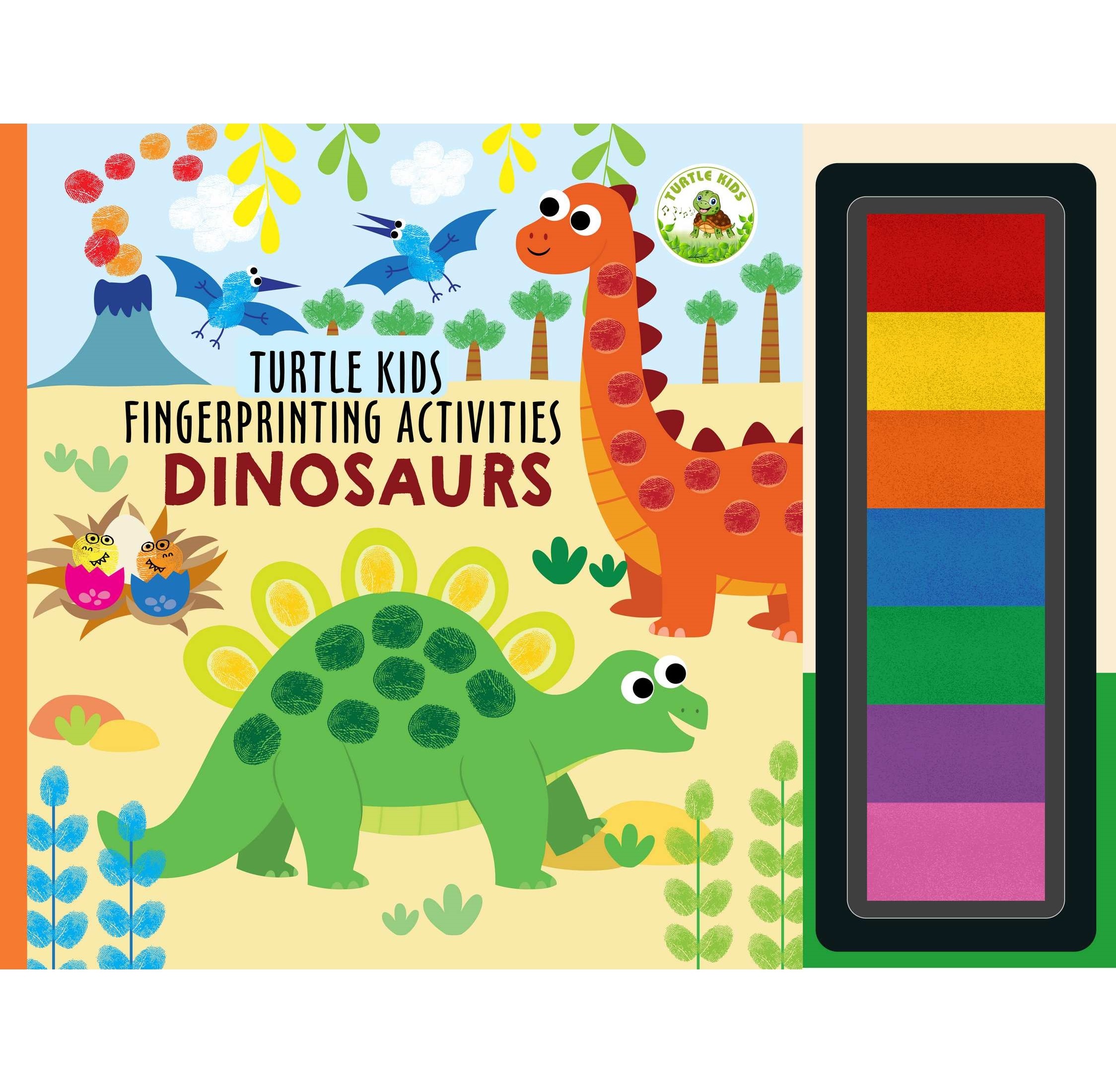 Turtle Kids Fingerprinting Activities Dinosaurs